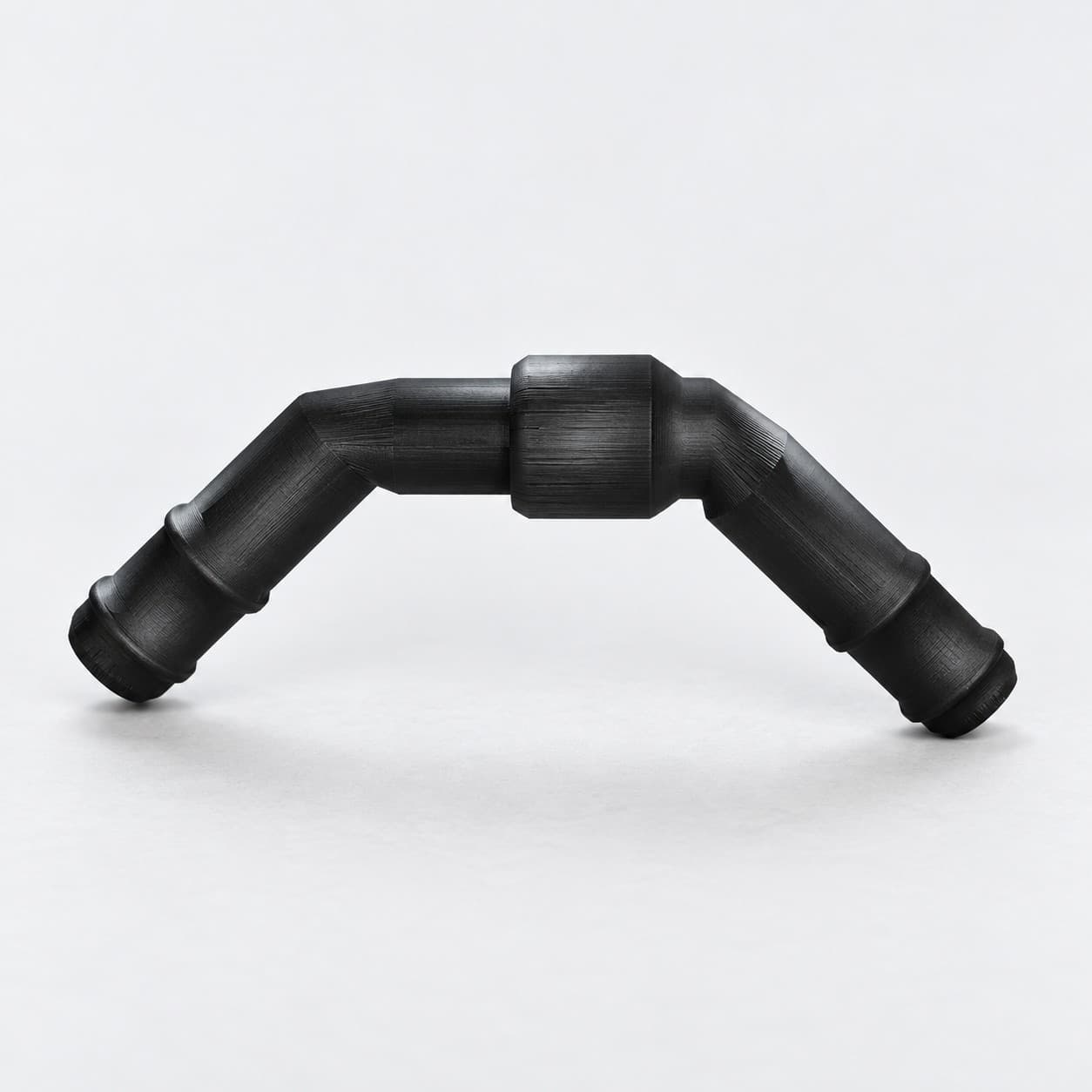 Eheim 12/16mm to 1/2 Inch Vinyl Barb Elbow Adapter, 90 Degree, Black, product image