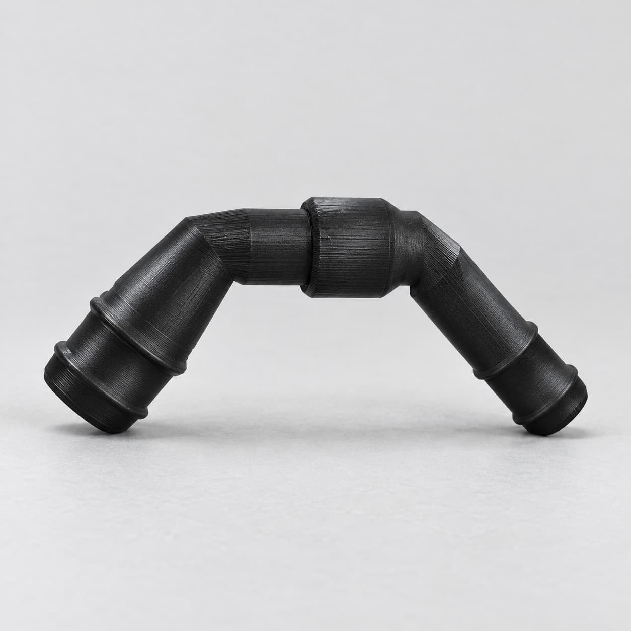 Eheim 12/16mm to 3/4 Inch Vinyl Barb Elbow Adapter, 90 Degree, Black, product image