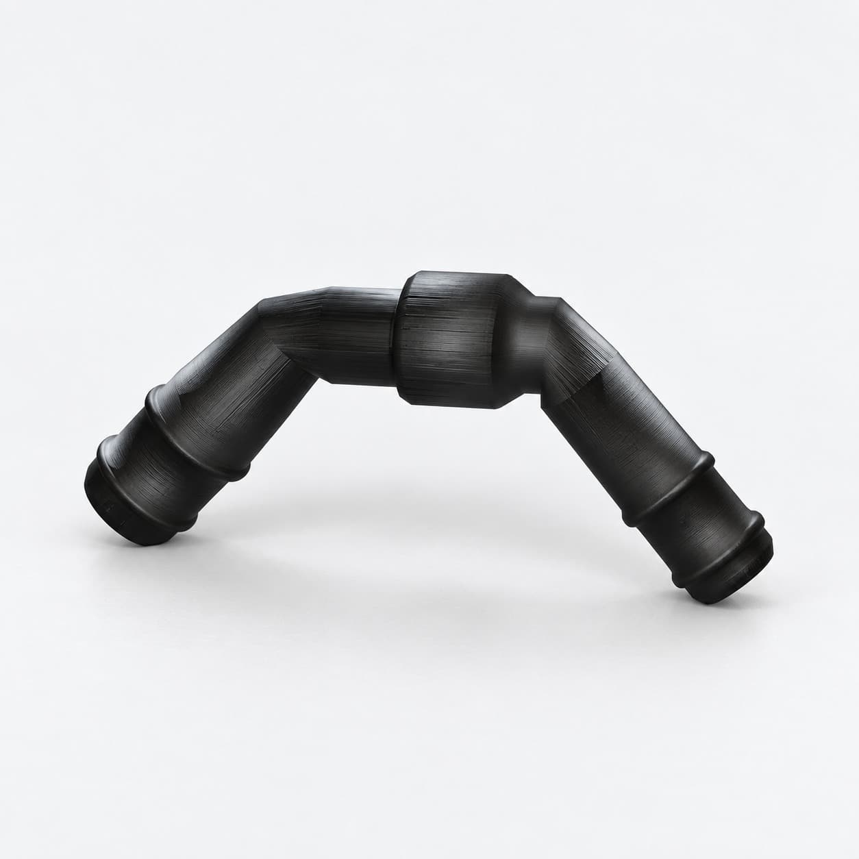 Eheim 12/16mm to 5/8 Inch Vinyl Barb Elbow Adapter, 90 Degree, Black, product image