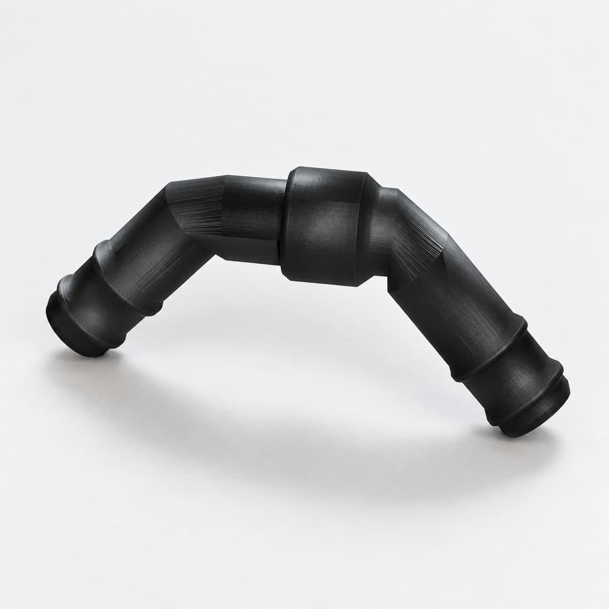 Eheim 16/22mm to 5/8 Inch Vinyl Barb Elbow Adapter, 90 Degree, Black, product image